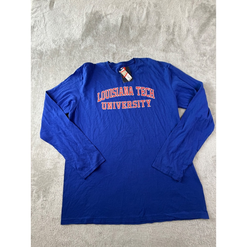 Fanatics Long Sleeve T-Shirt Mens XL Blue Louisiana Tech University NWT